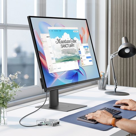 Kabel przewód mini HDMI - HDMI 2.1 8K 1m - szary Kabel przewód mini HDMI - HDMI 2.1 8K 1m - szary