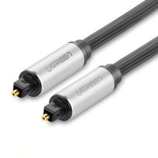 Kabel przewód optyczny audio światłowód Toslink SPDIF 1m - szary