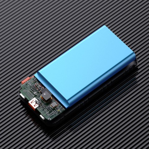 Powerbank 20000mAh z wbudowanymi kablami iPhone Lightning USB-C USB-A 22.5W PD - czarny Powerbank 20000mAh z wbudowanymi kablami iPhone Lightning USB-C USB-A 22.5W PD - czarny