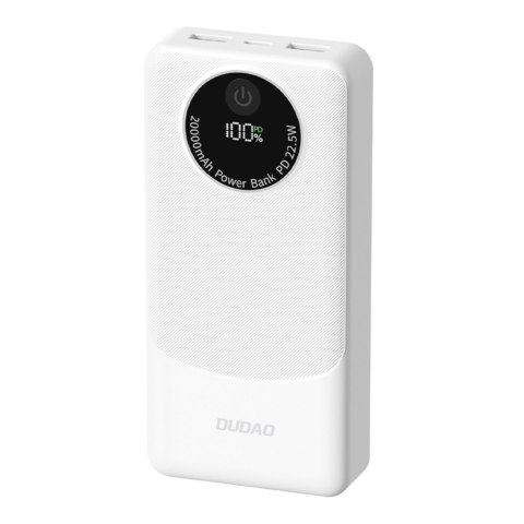 Powerbank K12Pro 20000mAh 22.5W PD USB-A USB-C - biały Powerbank K12Pro 20000mAh 22.5W PD USB-A USB-C - biały