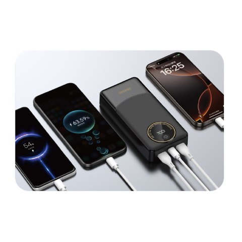 Powerbank K12Pro 20000mAh 22.5W PD USB-A USB-C - czarny Powerbank K12Pro 20000mAh 22.5W PD USB-A USB-C - czarny