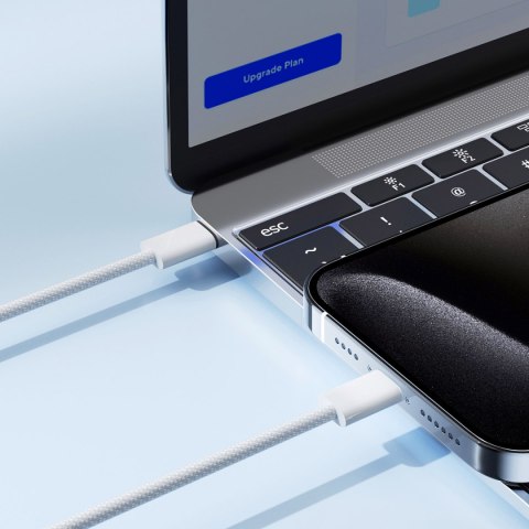 Kabel przewód Ben Series USB-C 60W 1 m - biały Kabel przewód Ben Series USB-C 60W 1 m - biały