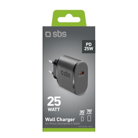 Ładowarka sieciowa Power Delivery USB-C 25W - czarna Ładowarka sieciowa Power Delivery USB-C 25W - czarna