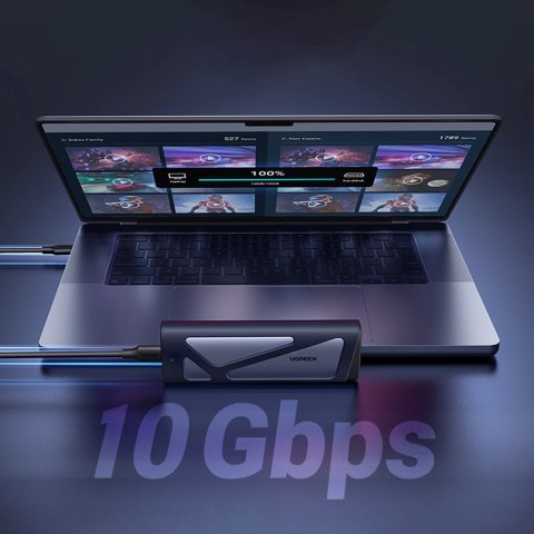 Obudowa na dysk M.2 NVMe/SATA SSD - srebrna Obudowa na dysk M.2 NVMe/SATA SSD - srebrna