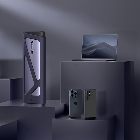 Obudowa na dysk M.2 NVMe/SATA SSD - srebrna Obudowa na dysk M.2 NVMe/SATA SSD - srebrna