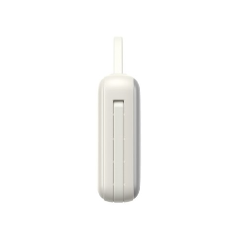 Powerbank 10000mAh 22.5W z wbudowanymi kablami USB-C Lightning - biały Powerbank 10000mAh 22.5W z wbudowanymi kablami USB-C Lightning - biały