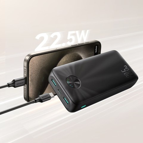 Powerbank 20000mAh USB-C USB-A 22.5W - czarny Powerbank 20000mAh USB-C USB-A 22.5W - czarny