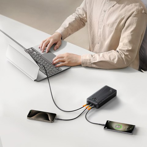 Powerbank 20000mAh USB-C USB-A 22.5W - czarny Powerbank 20000mAh USB-C USB-A 22.5W - czarny