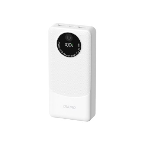 Powerbank K12 10000mAh USB-A USB-C PD22.5W - biały Powerbank K12 10000mAh USB-A USB-C PD22.5W - biały
