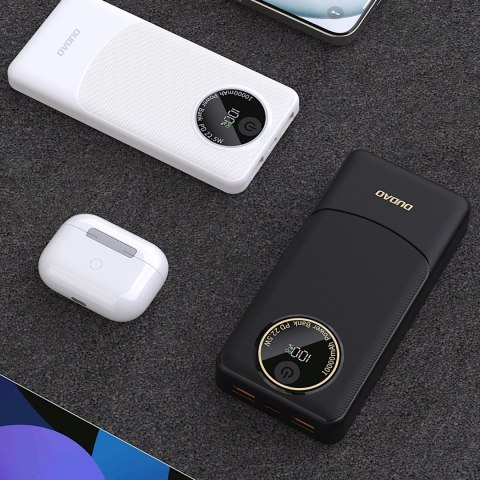 Powerbank K12 10000mAh USB-A USB-C PD22.5W - biały Powerbank K12 10000mAh USB-A USB-C PD22.5W - biały