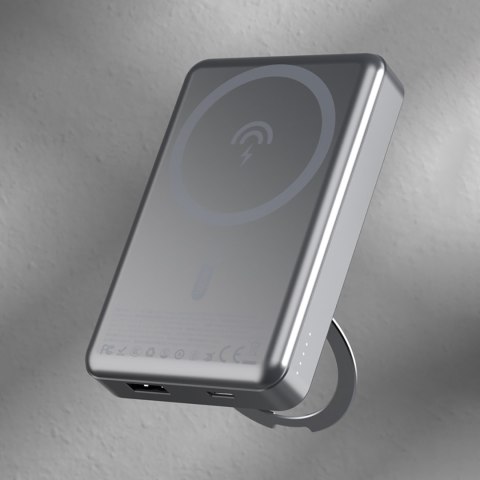 Powerbank K28 10000mAh z MagSafe z metalową obudową i podstawką PD 22.5W - szary Powerbank K28 10000mAh z MagSafe z metalową obudową i podstawką PD 22.5W - szary